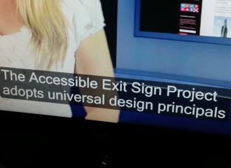 Example Open Captions on a TV Screen