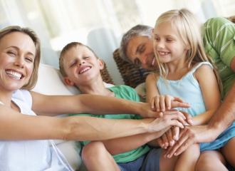Family holding hands
